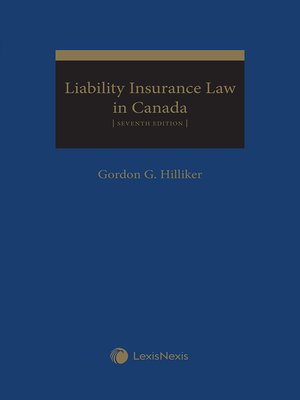 cover image of Liability Insurance Law in Canada